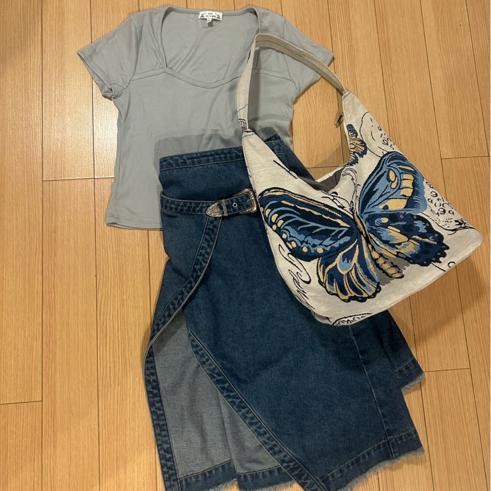 Blue Gray Baby Tee